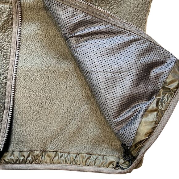 Snow Peak Khaki Sherpa Jacket, Zip Up, Thermal Boa Fleece - Picture 7 of 12